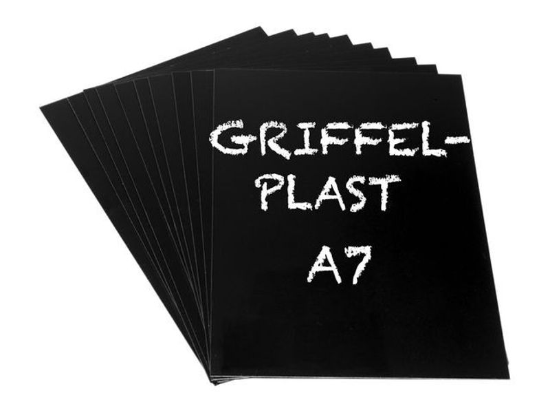 Griffelplast A7 svart 10/fp