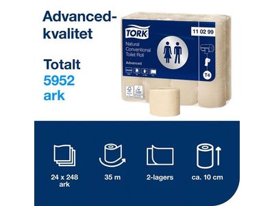 Toalettpapper TORK Adv T4 natur 24/fp