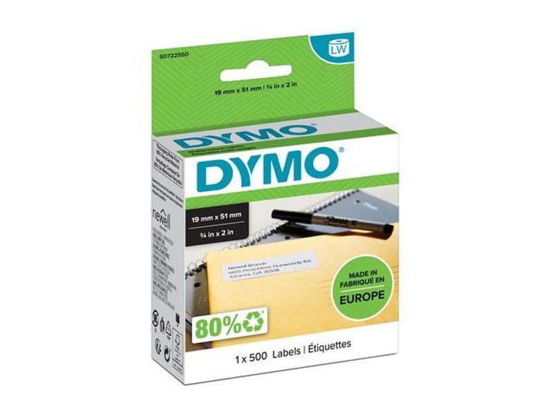 Etikett DYMO S0722550 19x51 mm 500/fp