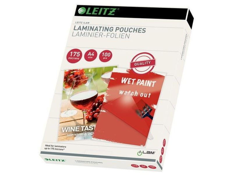 Laminat LEITZ A4 175mic klar 100/fp