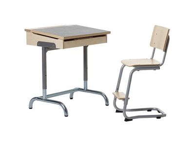 Skolbänk FOKUS höjd 75-85cm ljusgrå