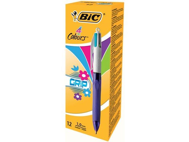 Kulpenna BIC 4 Colours Grip Fashion 1mm