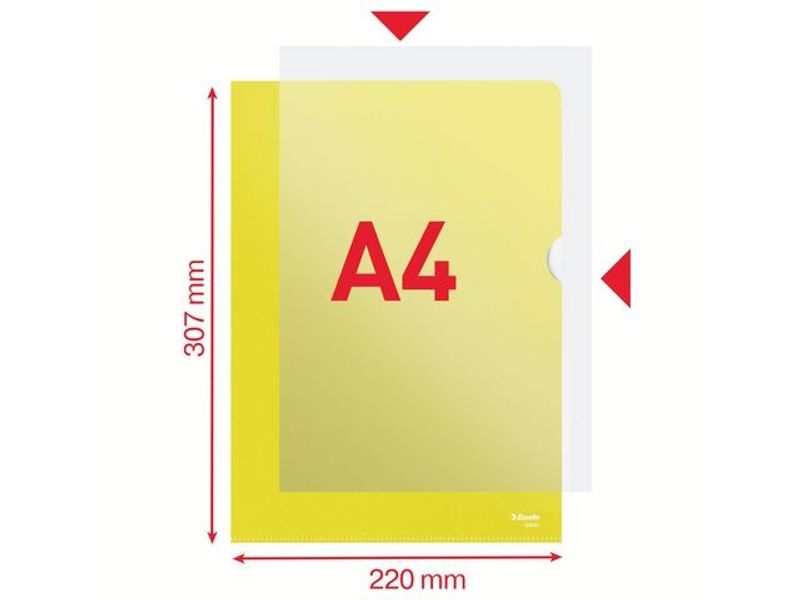 Aktmapp ESSELTE A4 0,11 gul 100/fp