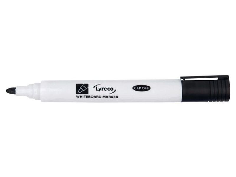 Whiteboardpenna LYRECO drywipe rund sva