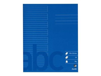 Skrivhäfte BANTEX 17x21 cm 6+6+6mm linj