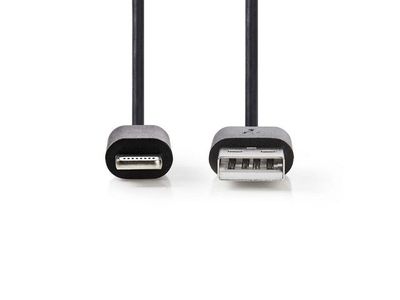 Kabel NEDIS Lightning - USB A 2m svart