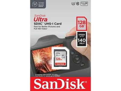 Minneskort SANDISK SDXC Ultra 128GB