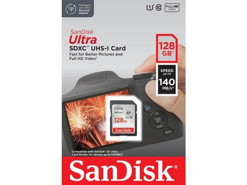 Minneskort SANDISK SDXC Ultra 128GB