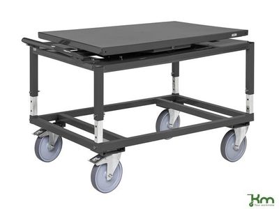 Pallvagn ställbar 1200x800mm snurrplatta