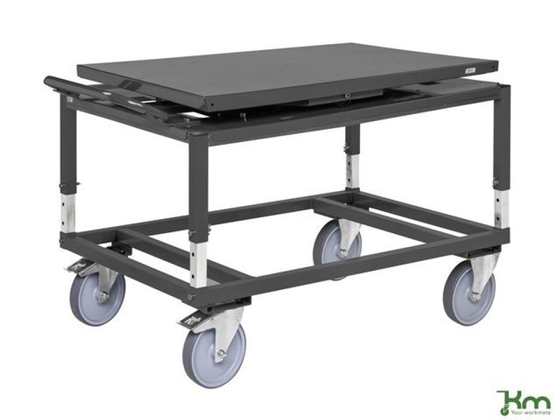 Pallvagn ställbar 1200x800mm snurrplatta