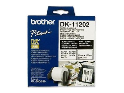 Etikett BROTHER DK11202 62x100mm 300/fp