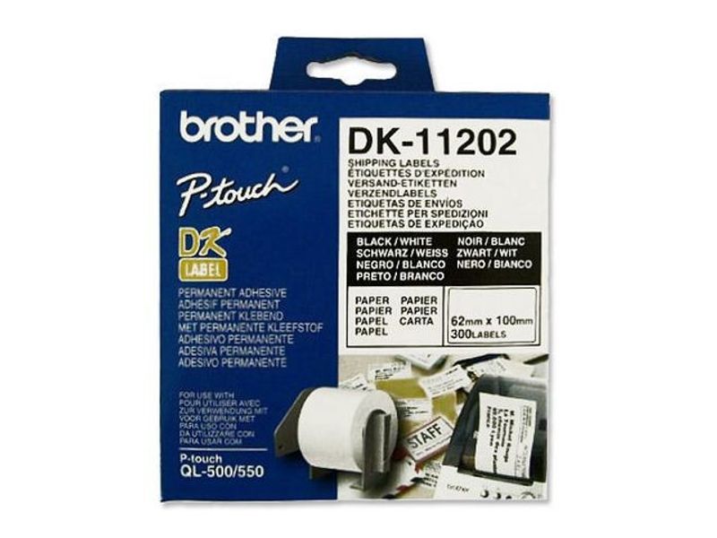 Etikett BROTHER DK11202 62x100mm 300/fp