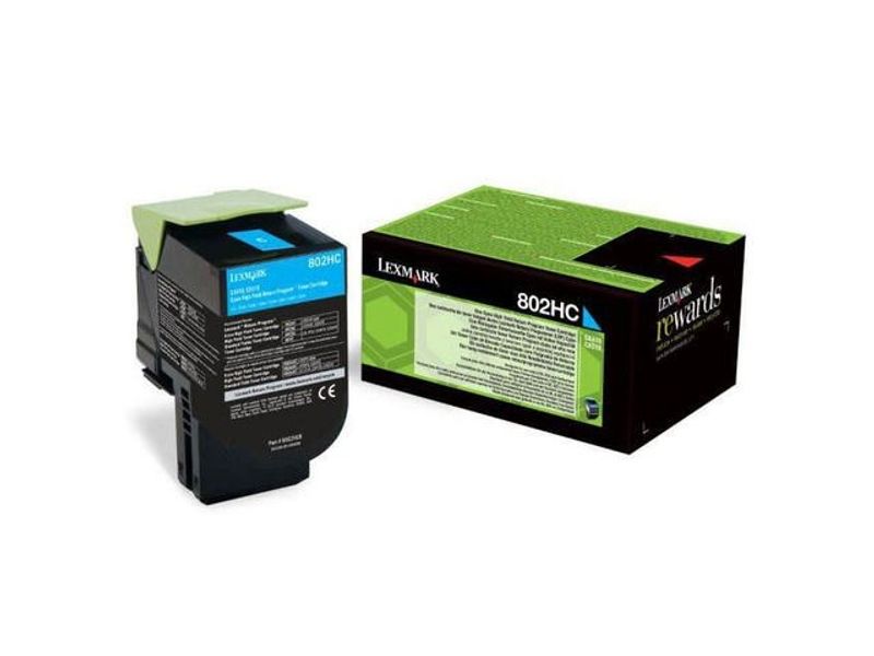 Toner LEXMARK 80C2HC0 802HC 3K cyan