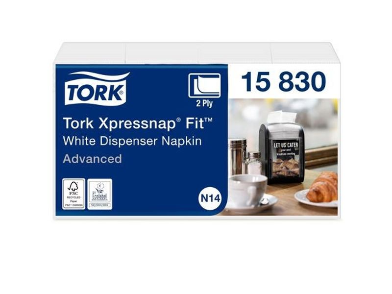 Servett TORK Xpressnap N14 vit 720/fp