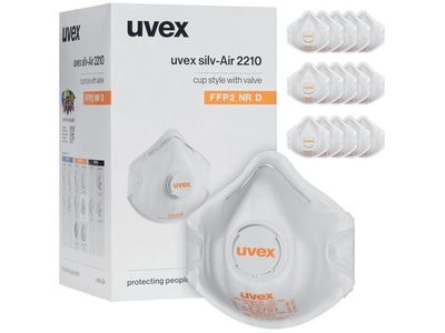 Andningsskydd UVEX 2210 FFP2 vent. 15/fp