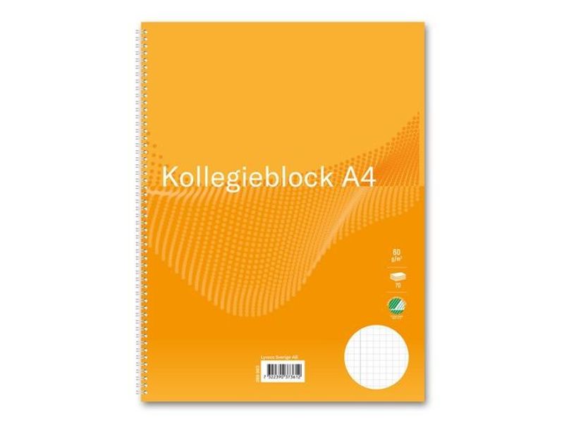 Kollegieblock FW A4 60g 70bl rut gul