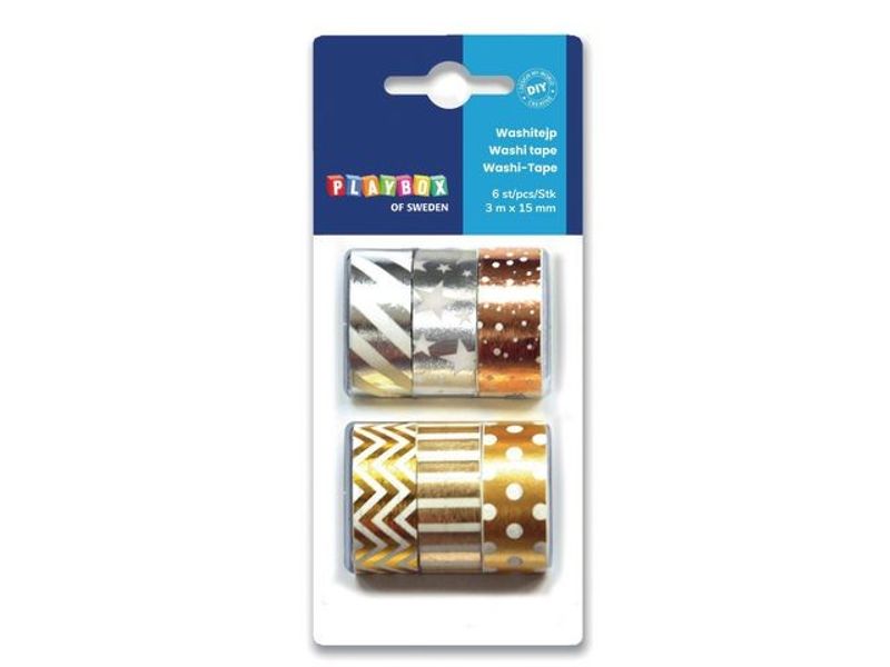 Washitape metallfärg 6/fp