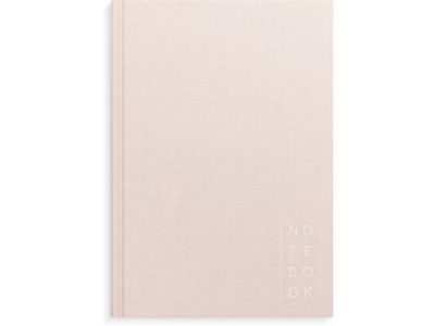 Ant.bok svart A5 textil olinj rosa