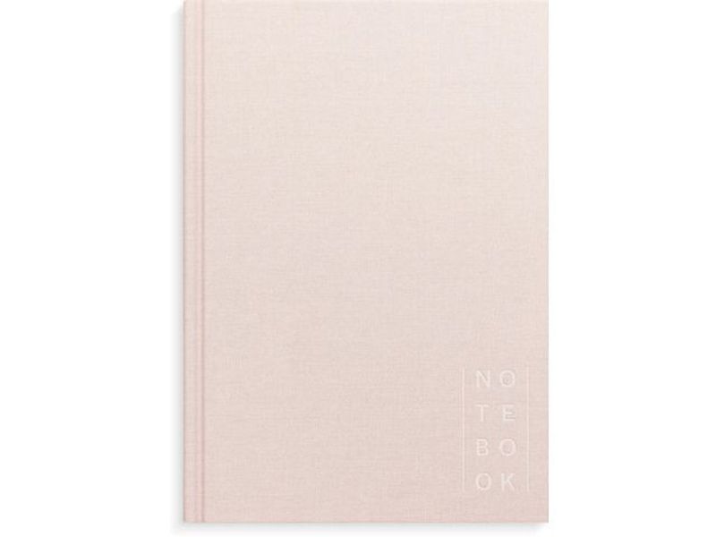 Ant.bok svart A5 textil olinj rosa