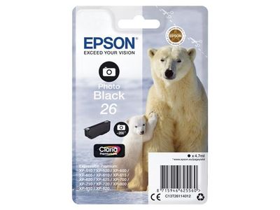 Bläckpatron EPSON C13T26114012 fotosvart