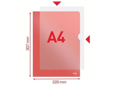 Aktmapp ESSELTE A4 0,11 röd 100/fp