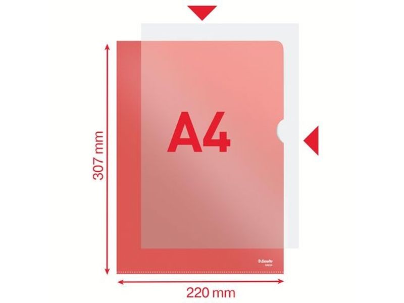 Aktmapp ESSELTE A4 0,11 röd 100/fp