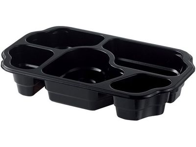 DUNIform 5-fack takeaway PP svart 240/fp