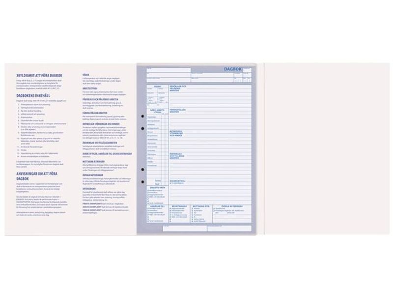 Dagboken för bygg A4 30 dagar
