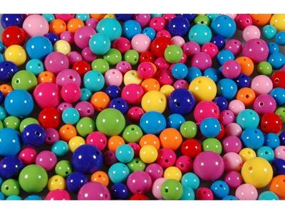 Plastpärlor runda 310/fp