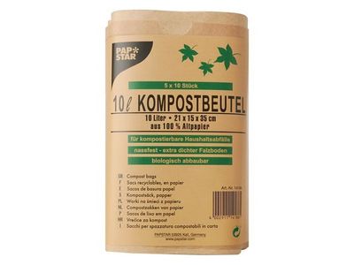 Kompostpåse PURE 10L brun 50/fp