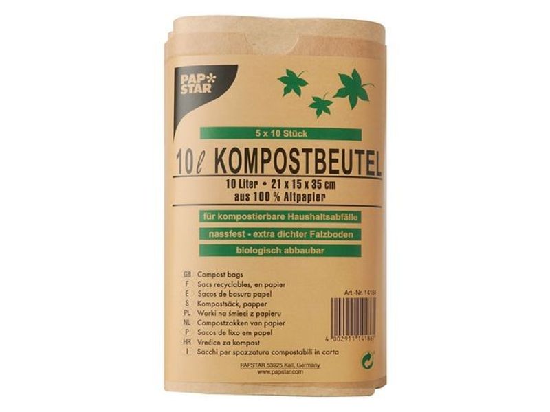 Kompostpåse PURE 10L brun 50/fp