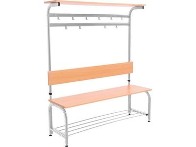 Kläd- och skolhylla REDA silver