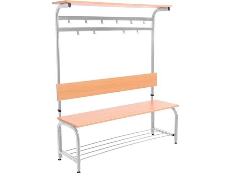 Kläd- och skolhylla REDA silver