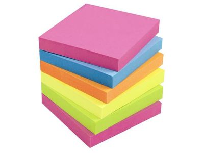 Notes LYRECO standard 75x75mm neon 6/fp