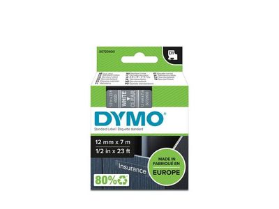 Tape DYMO D1 12mm vit på klar