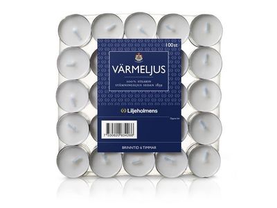 Värmeljus Liljeholmens Stearin 6H 100/fp