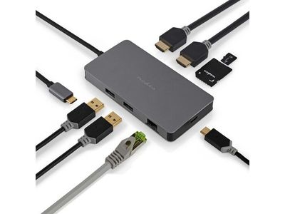 Dockningsstation NEDIS USBC/USBA/2xHDMI