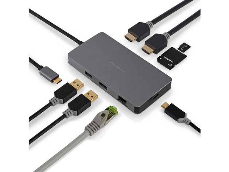 Dockningsstation NEDIS USBC/USBA/2xHDMI