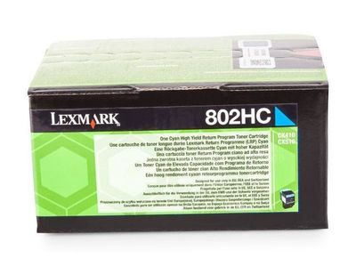 Toner LEXMARK 80C2HC0 802HC 3K cyan