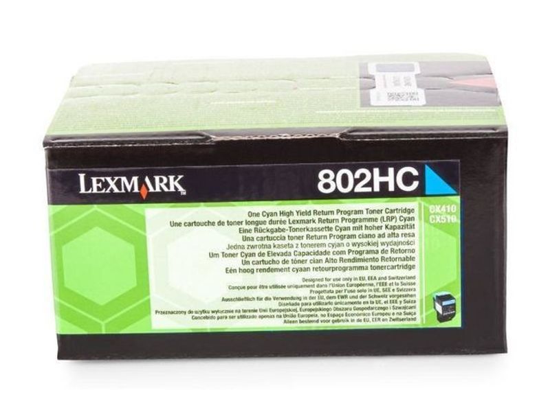 Toner LEXMARK 80C2HC0 802HC 3K cyan