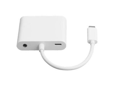 Adapter DELTACO HDMI/VGA/ljud/USB-C vit