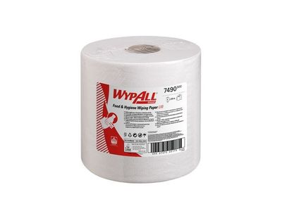 Torkrulle WYPALL L10 1-lag vit 228m/rl