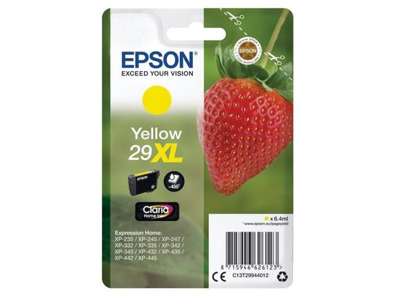 Bläckpatron EPSON C13T29944012 XL gul