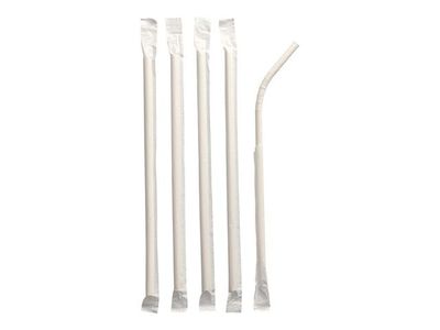 Sugrör böjbart 6mm 20cm styckförp 100/fp
