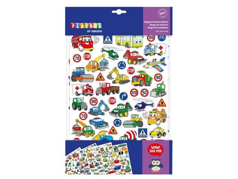 Stickers blandade motiv 500/fp