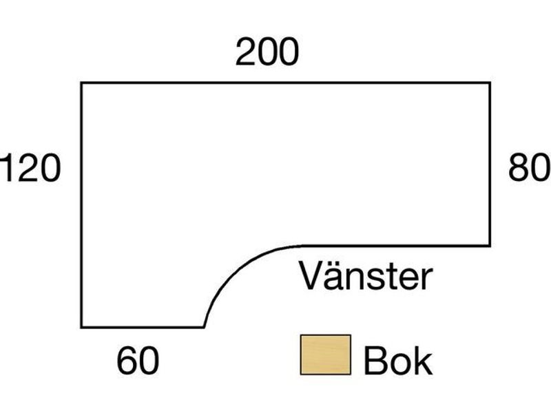 Bord El v 2x1,2x0,8x0,6m boklaminat/grå