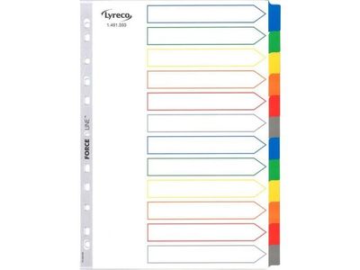 Kartongregister LYRECO A4 1-15 vit