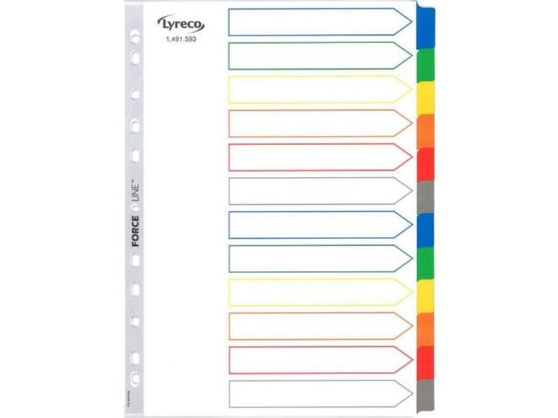 Kartongregister LYRECO A4 1-15 vit