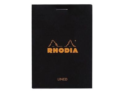 Ant.block RHODIA A7 80b linj svart