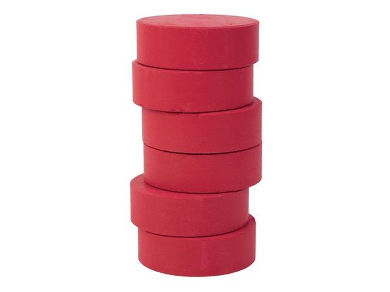 Färgpuckar 57mm, mörkröd 6/fp